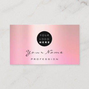 Logo Makeup Künstler Haarnagel Rose Pink Care Visitenkarte