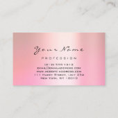 Logo Makeup Künstler Haarnägel Rose Rosa Pflege Visitenkarte (Rückseite)