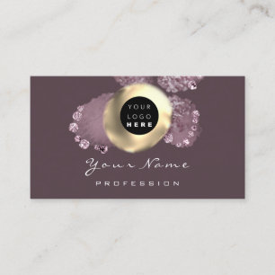 Logo-Makeup-Künstler Haarnails Floral-Gold-Eggpfl Visitenkarte