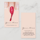 Logo-Maniküre Red Nails Blush Visitenkarte (Vorne/Hinten)
