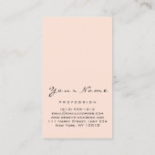 Logo-Maniküre Red Nails Blush Visitenkarte (Rückseite)