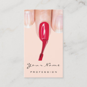 Logo-Maniküre Rote Nails Blush Visitenkarte