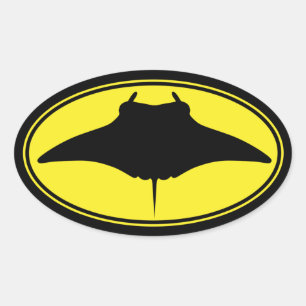 Logo Manta Ray Ovaler Aufkleber