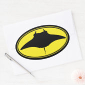 Logo Manta Ray Ovaler Aufkleber (Umschlag)