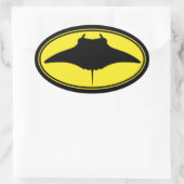 Logo Manta Ray Ovaler Aufkleber (Tasche)