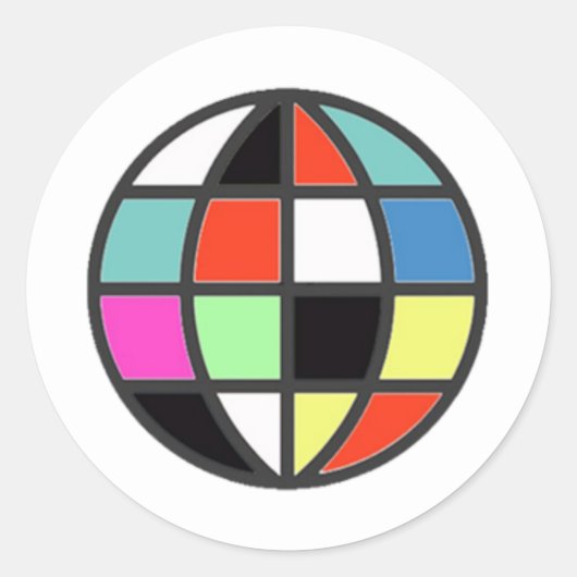 Logo-Marke (bearbeitbares Globalbild) Runder Aufkleber (Vorderseite)