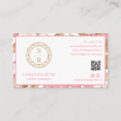 Logo-Markenbezeichnung "Luxury Floral Botanical Mo Visitenkarte (Rückseite)