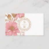 Logo-Markenbezeichnung "Luxury Floral Botanical Mo Visitenkarte (Vorderseite)