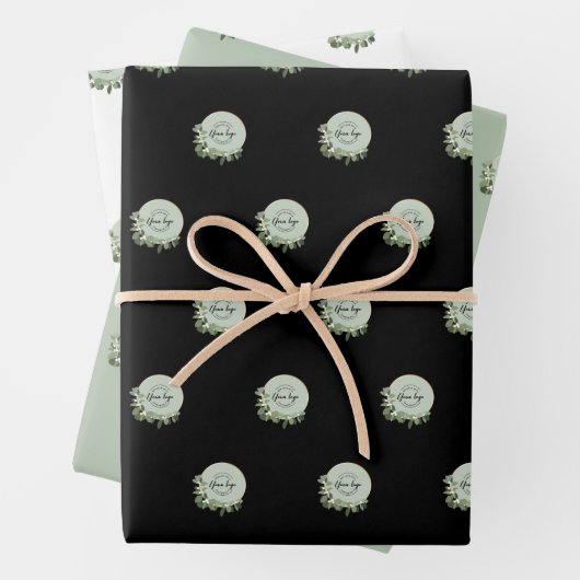 Logo-Marketing für kleine Unternehmen Moderner Kra Geschenkpapier Set (Beispiel)