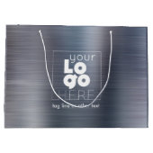 Logo Markierungsstreifen für Schiefer-Eisen-Metall Große Geschenktüte (Rückseite)