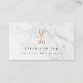 Logo "Marmor & Rose" | Friseursalon Empfehlungskarte (Vorderseite)