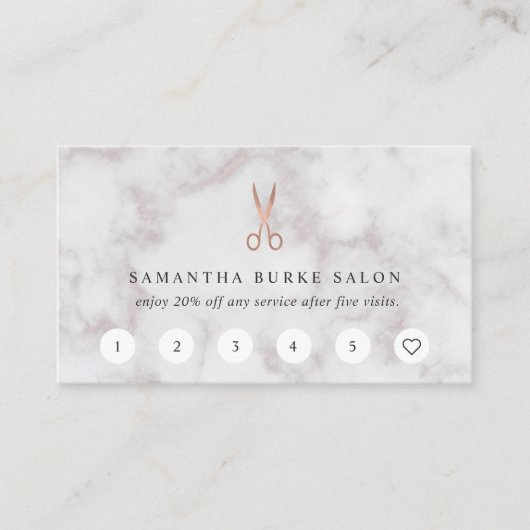 Logo "Marmor & Rose" | Salon Treuekarte (Vorderseite)