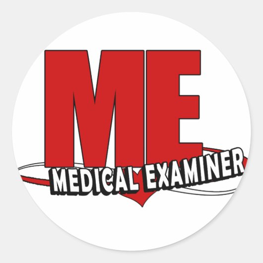 LOGO ME ACRONYM MEDICAL EXAMINING RUNDER AUFKLEBER (Vorderseite)