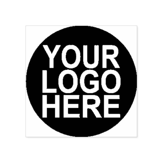 Logo "Medium Square & Round Wood Handy" Gummistempel (Prägung)