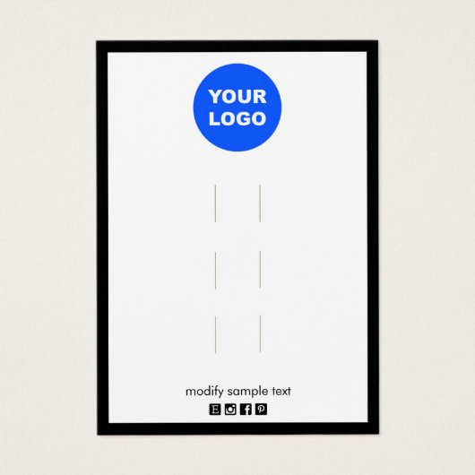 Logo-Mehrfach-3-Hair-Clip-Display-Halter hinzufüge (Vorderseite)