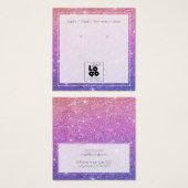 Logo-Mermaid Ombre Glitzer Ohrring-Grafikkarten (Vorne & Hinten)