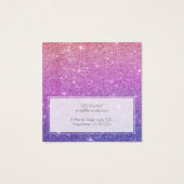 Logo-Mermaid Ombre Glitzer Ohrring-Grafikkarten (Rückseite)