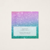 Logo-Mermaid Ombre-Glitzer-Ohrsichtkarte (Rückseite)