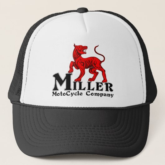 Logo Miller Motocycle auf einem Fernlastfahrer Hut Truckerkappe (Vorderseite)