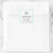 Logo-Mini-Bar für Grenzseifen Quadratischer Aufkleber (Tasche)