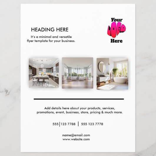 Logo Minimal Photo Business Marketing Flyer (Vorne)