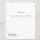 Logo Minimal Weiß Geschäft Marketing Flyer (Rückseite)