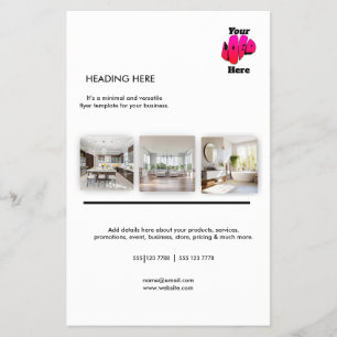 Logo Minimales Foto-Geschäftsmarketing Flyer