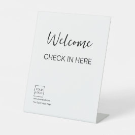 Logo Minimales Geschäft Willkommensschild Sockelschild