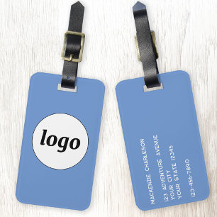 Logo Minimalist Promotional Blau Geschäft Branding Gepäckanhänger