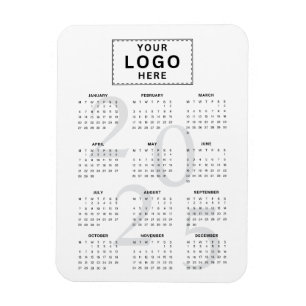 Logo Minimalistisch 2025 Monatlicher Kalender Magnet