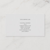 Logo Minimalistisch Graue Berufliche Visitenkarte Telefonnummerkarte (Rückseite)