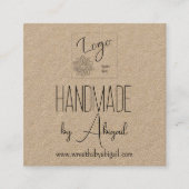 Logo Minimalistisch Handgefertigte, handgefertigte Quadratische Visitenkarte (Vorderseite)