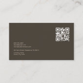 Logo Minimalistisch Name Unternehmen Details Qr-Co Visitenkarte (Rückseite)