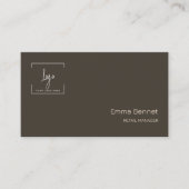 Logo Minimalistisch Name Unternehmen Details Qr-Co Visitenkarte (Vorderseite)