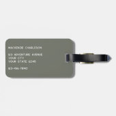 Logo Minimalistisch Sage Green Business Gepäckanhänger (Rückseite horizontal)