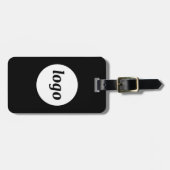 Logo Minimalistische Black Business Gepäckanhänger (Vorderseite horizontal)