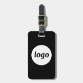 Logo Minimalistische Black Business Gepäckanhänger (Vorderseite vertikal)