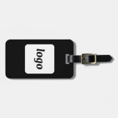 Logo Minimalistische Black Business Gepäckanhänger (Vorderseite horizontal)