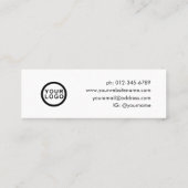 Logo-Minimalistische Schmuckkollektion Mini Visitenkarte (Rückseite)