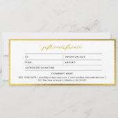 Logo-Minimalistisches Gold- und Black-Geschenkzert (Vorderseite)