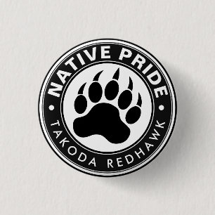 Logo mit Bärenpranke und personalisiertem Namen im Button