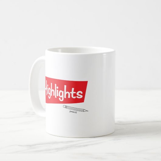 Logo mit Bleistift- und Vogel-Tasse Kaffeetasse (Vorderseite Links)