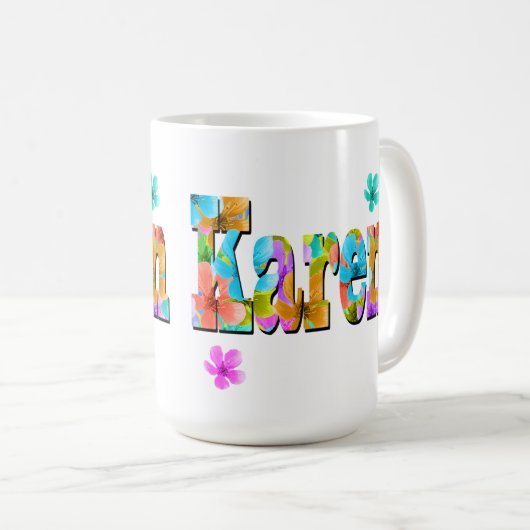 Logo mit Blüten, Kaffeetasse (VorderseiteRechts)