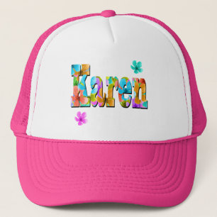 Logo mit Blüten, Truckerkappe