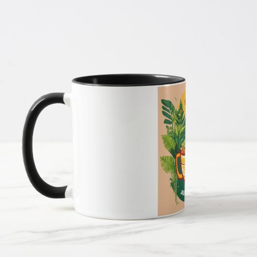 Logo mit dem Text-Dschungelbecher Tasse (Links)