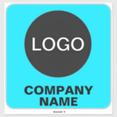 (Logo mit Firmenname) Werbekoffer Aufkleber (Blatt)