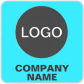 (Logo mit Firmenname) Werbekoffer Aufkleber (Vorderseite)