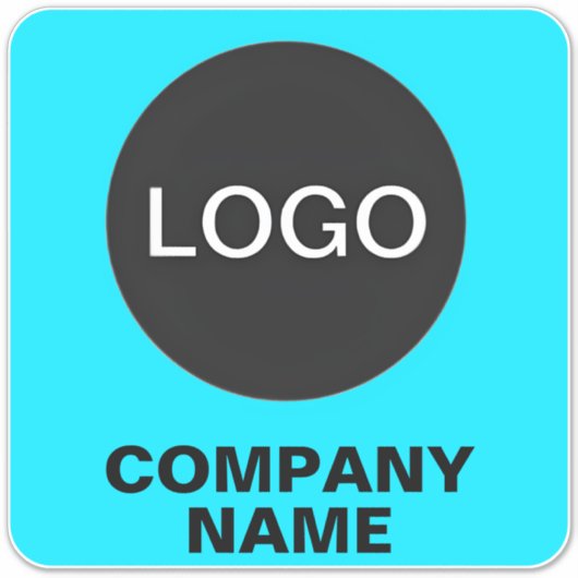 (Logo mit Firmenname) Werbekoffer Aufkleber (Vorderseite)