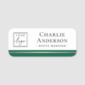 Logo mit großem Namen Waldgrün Namensschild (Vorderseite)