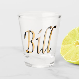 Logo mit HolzBill, Schnapsglas